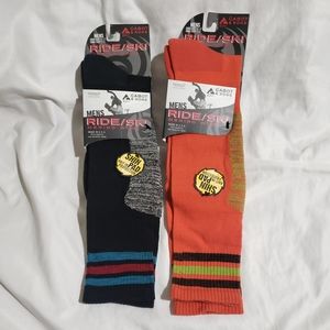 NWT Cabot and Sons Mens Merino Wool Ride Ski Crew Hiking Socks Size 10-13 | 2 PK